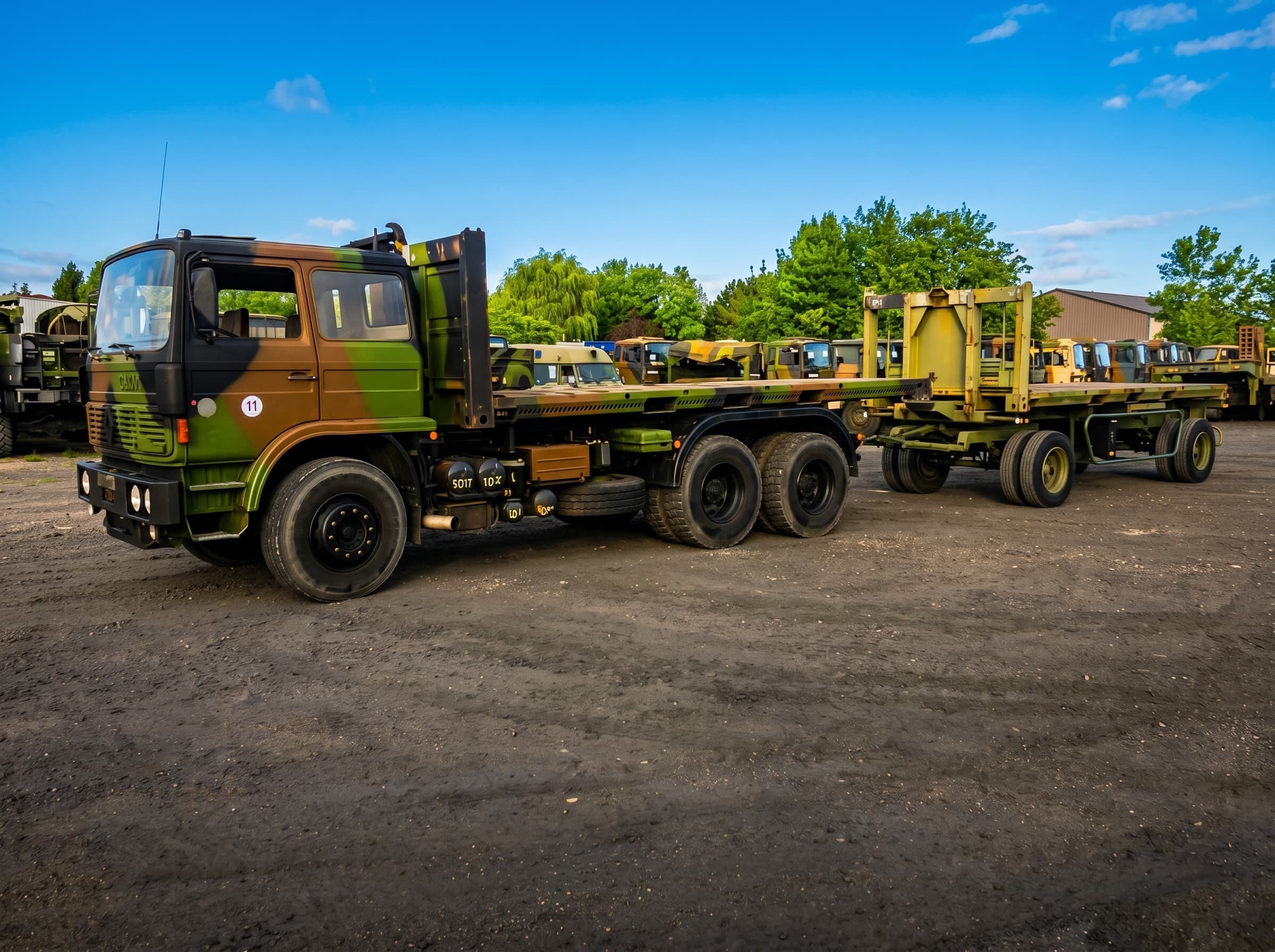 CAMION REMORQUE VTL RENAULT G290 + RQ LOHR PLM19