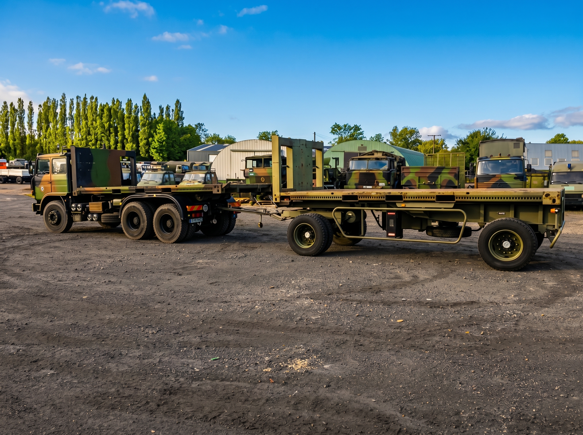 CAMION REMORQUE VTL RENAULT G290 + RQ LOHR PLM19